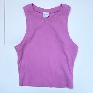 Pink Ribbed Tank Top
